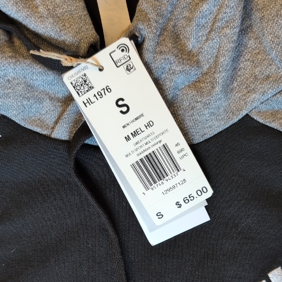 Adidas Men's Black and Gray Hoodie Small - Picture 2 of 4